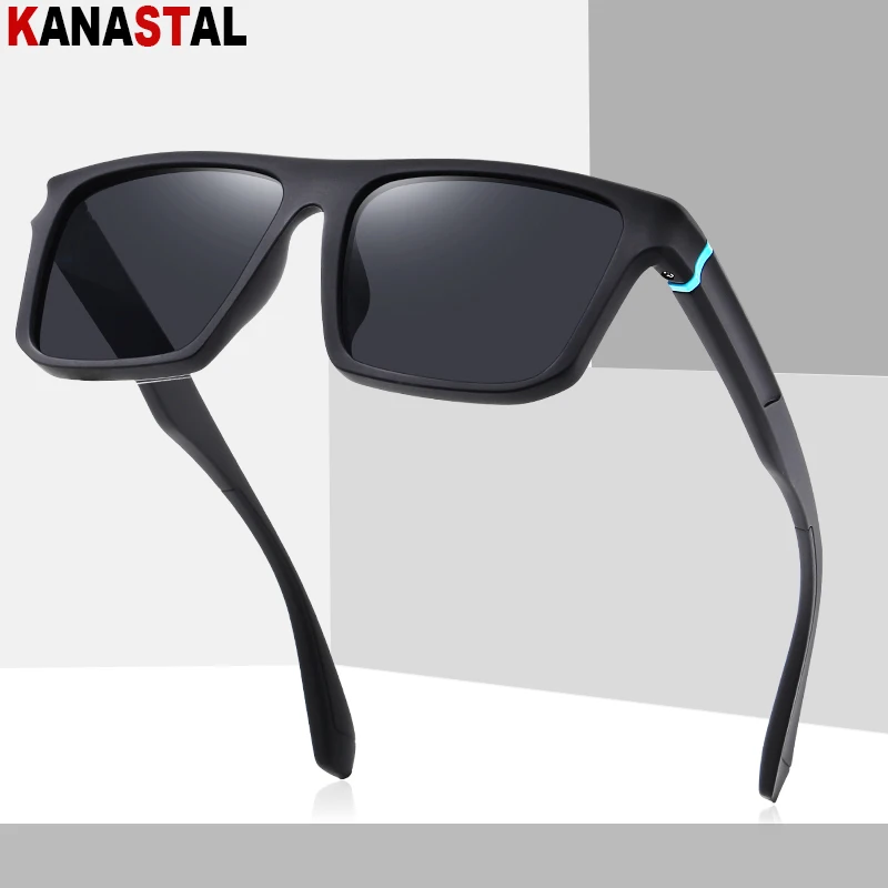 

Men's Polarized Sunglasses UV400 Colorful Lens Women Sun Glasses TR90 Square Eyeglasses Frame Travel Driving Outdoors Eyewear