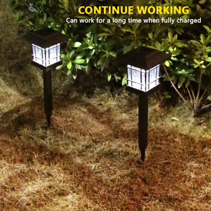 

Солнечные садовые светильники 2 шт., уличная водонепроницаемая лампа для дорожек, проездов во дворе