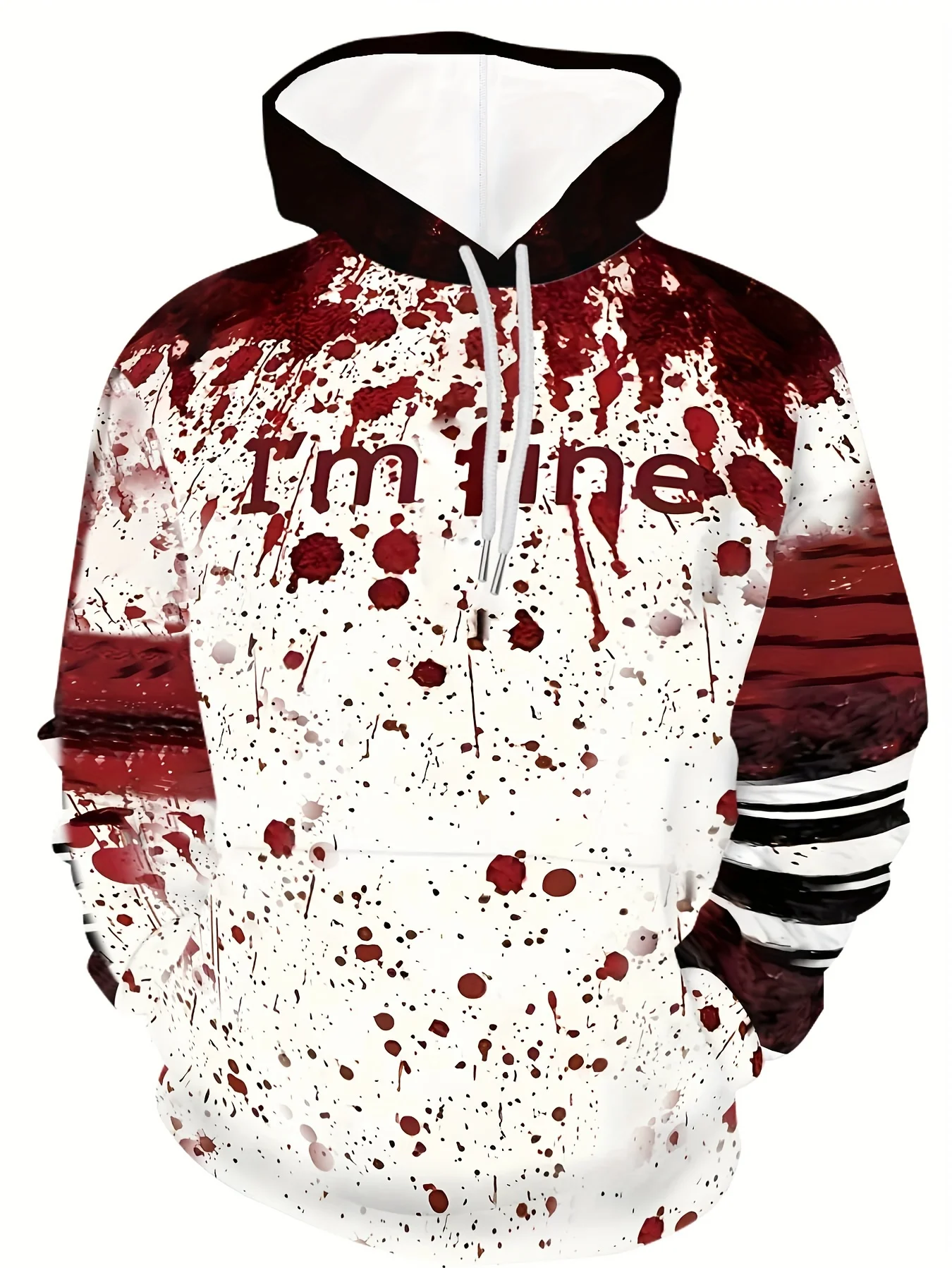 Мужская толстовка с капюшоном на Хэллоуин капающий кровь череп топы 3D принтом