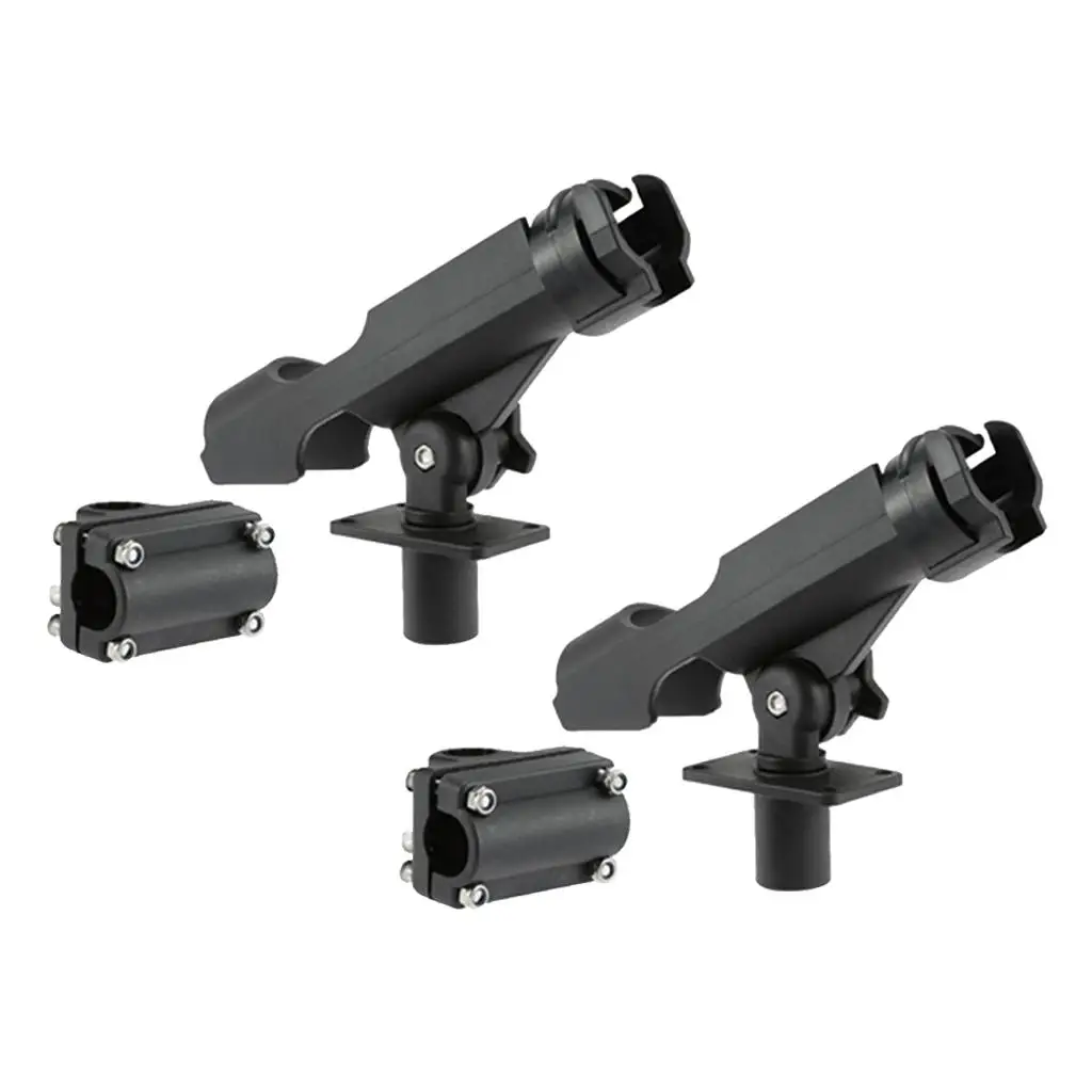 

2pcs Fishing Rod Holder with Side Mounts, Adjustable Boat Fishing Rod Racks (360 Degree)