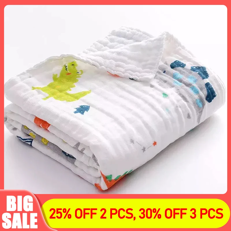 Детское одеяло для сна из муслина 4 слоя 110x110 см