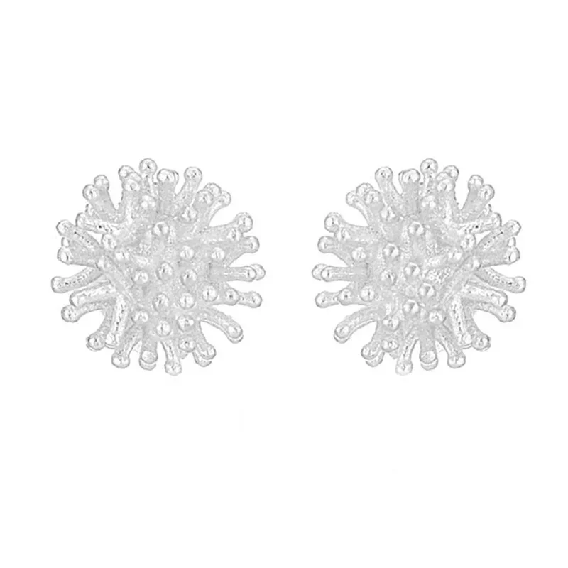 Серьги-гвоздики в виде одуванчика для женщин 2024 крутые металлические корейские