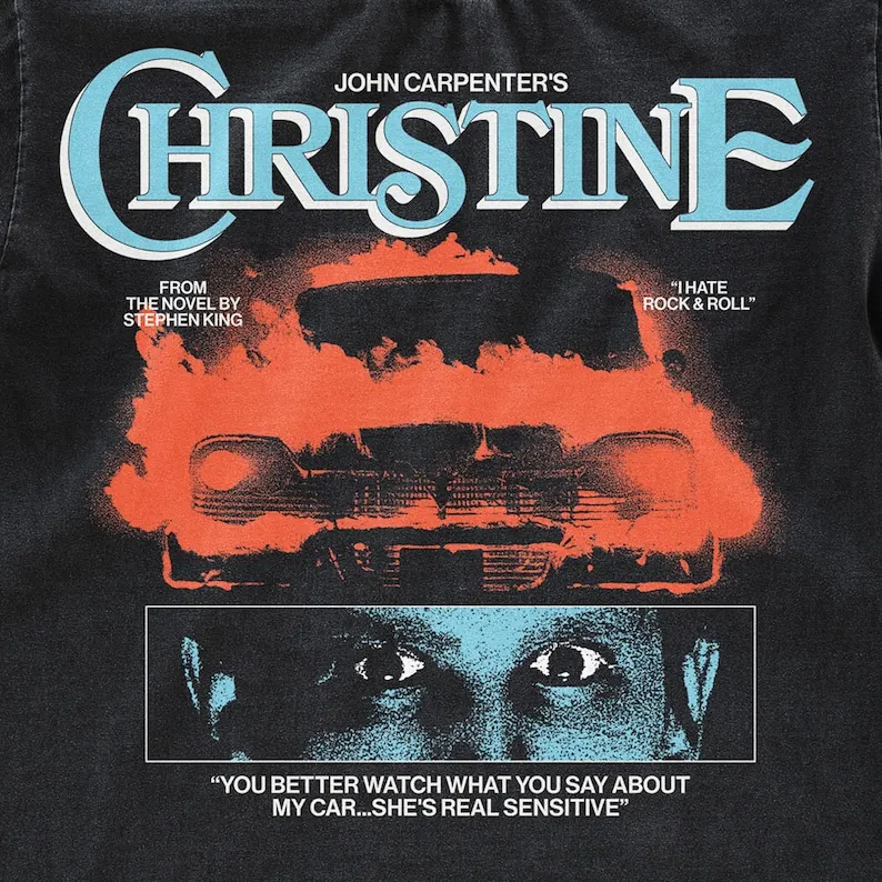 Camiseta de Christine camiseta con estilo serigrafiado John Carpenter унисекс черная с песой