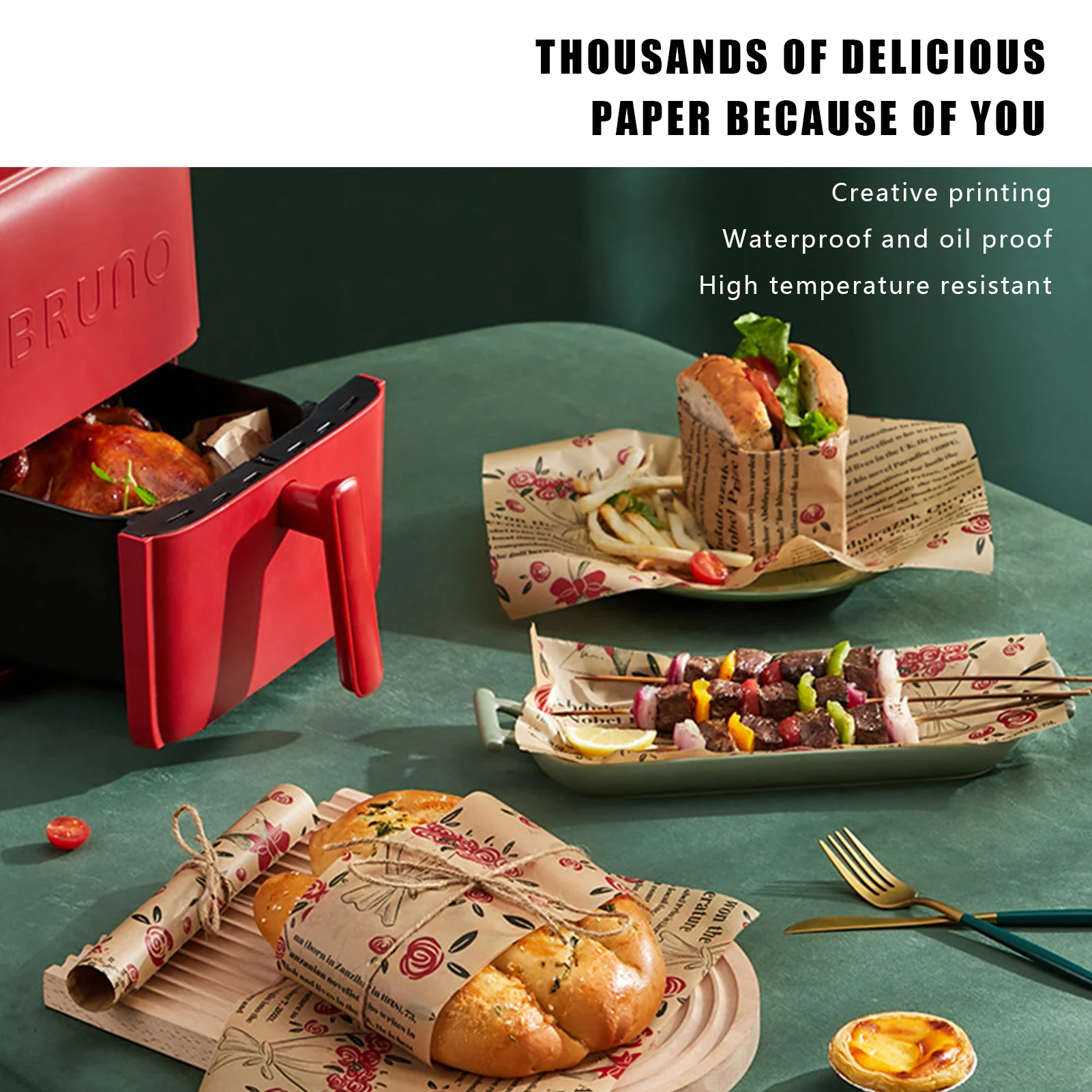 Листы пергаментной бумаги неотбеленная пергаментная бумага для выпечки