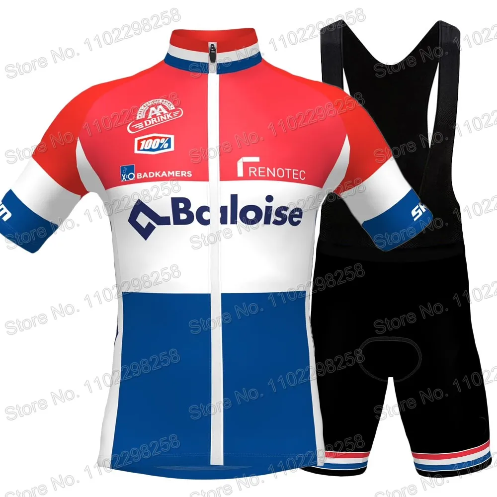 

Team Baloise Flanders Cycling Jersey 2023 Set Summer Netherlands Clothing Road Bike Shirts Suit Bicycle Bib Shorts MTB Maillot