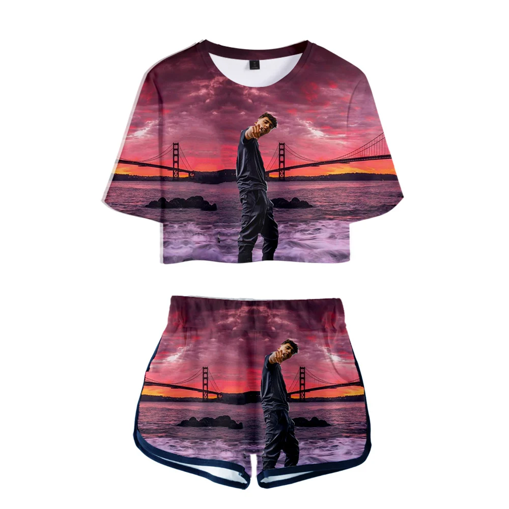 Комплект из двух предметов в стиле хип-хоп с 3D принтом