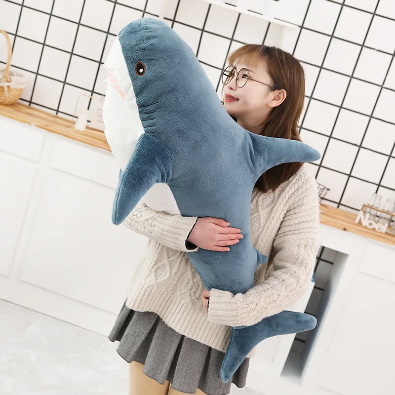 

45CM Big Soft Cute Shark Stuffed Plush Toys Kawaii Simulation Children Boys Girls Lovely Animal Doll Pillow for Birthday Gifts