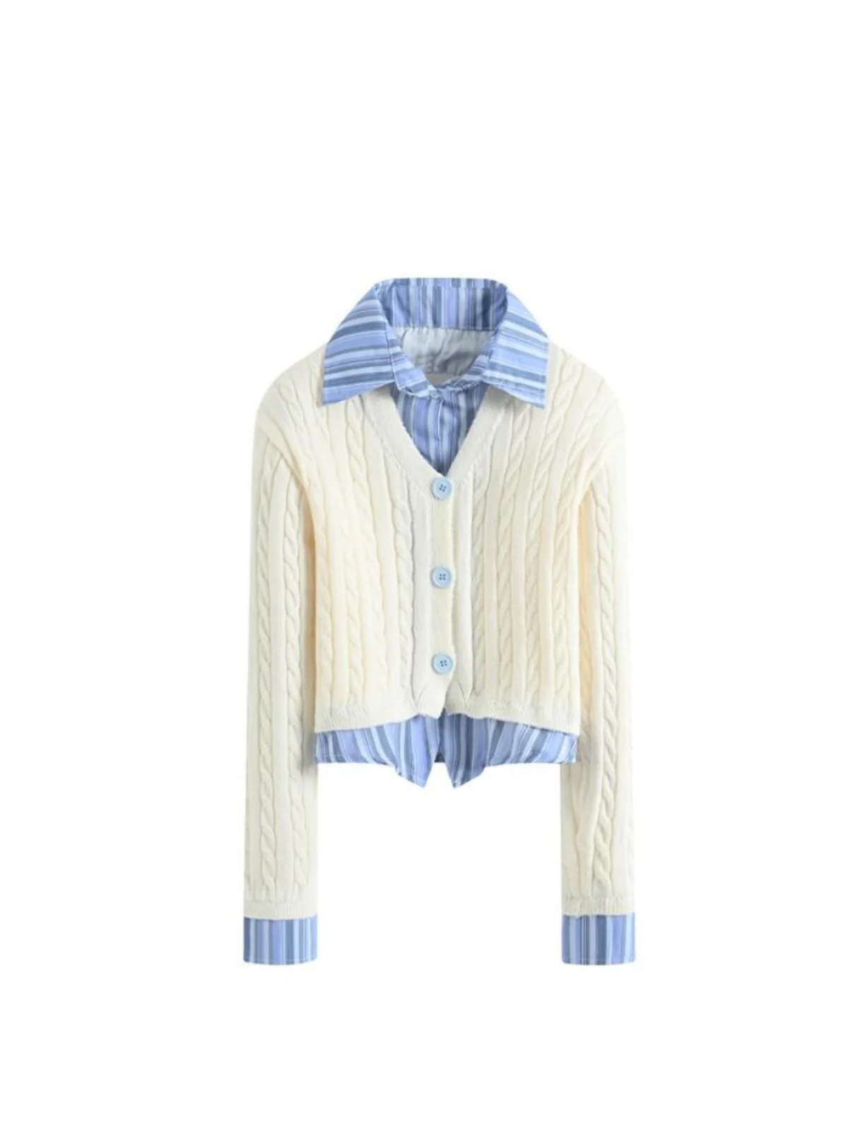 Plus Size Cara Club Plus size High Sense Set Women Autumn and Winter Fat Sister mm Long sleeve Knit Skirt Two-piece