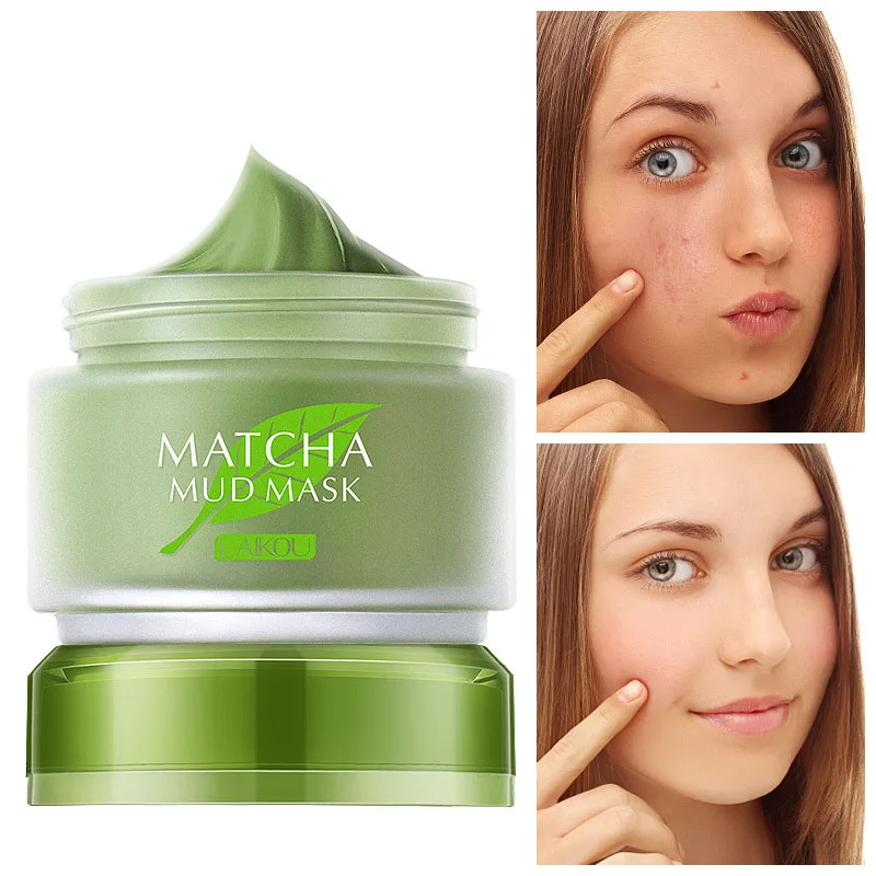 Matcha FacialMask Volcanic Clay Oil Control Deep Cleansing Blackhead Remover Purifying Shrinks Pores Skincare For Face Cosmetics