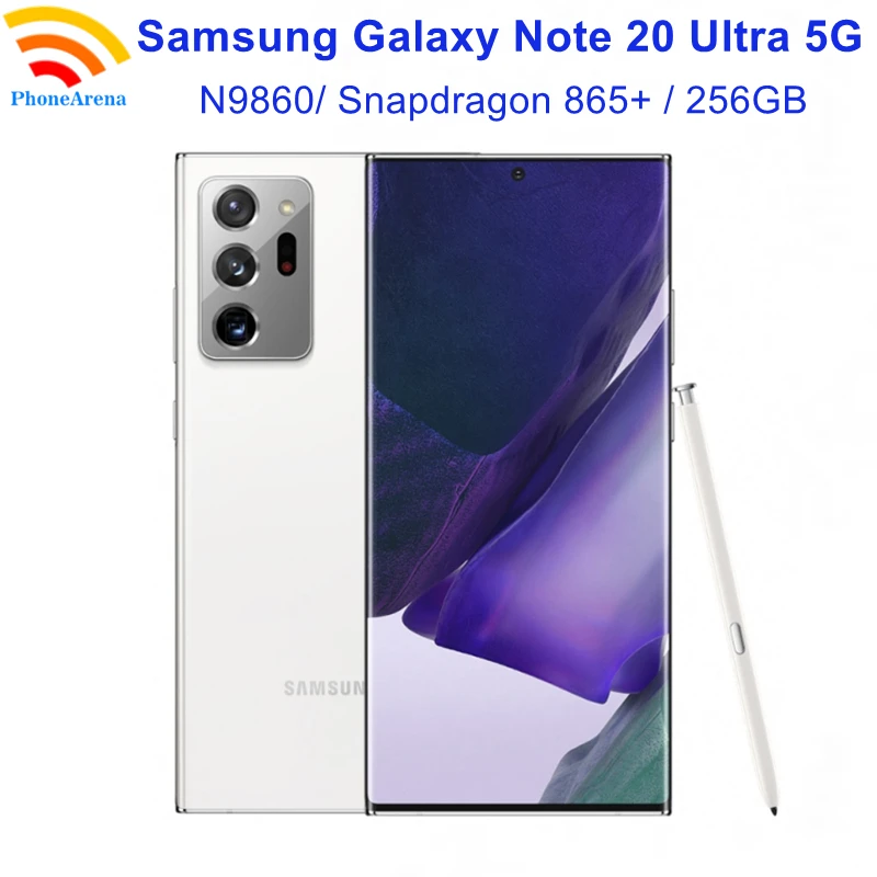 

Original Samsung Galaxy Note20 Ultra 5G Dual Sim Note20U N9860 6.9" 12GB RAM 256GB ROM NFC Snapdragon 12+12+108MP 5G