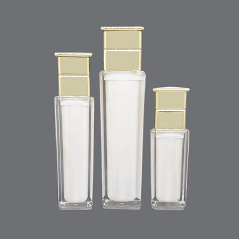 

30ml&50ml capacity China Pavilion shape transparency acrylic material Refillable Spray Perfume bottle with sprayer pump