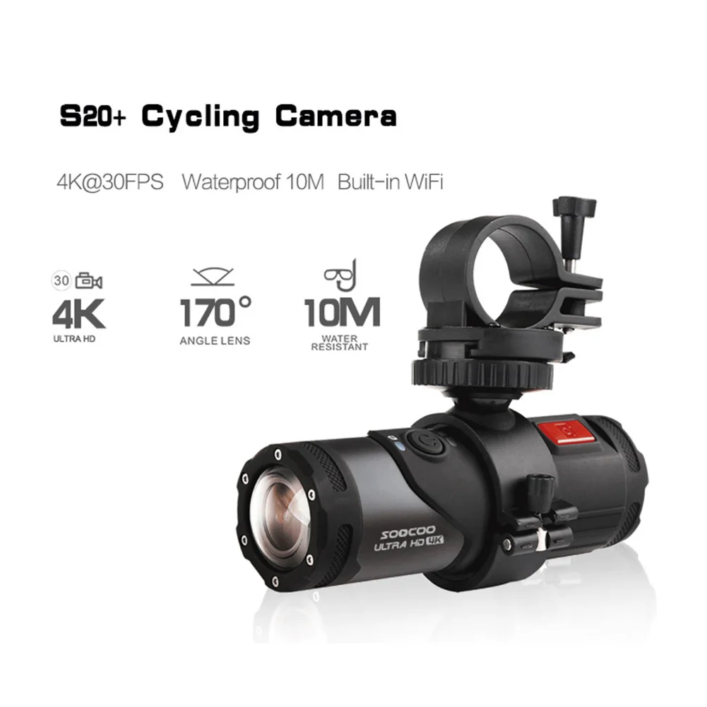 Professional 4K Underwater Camera Action Sport Cam 10m Waterproof for Bicycle Helmet Video Recording Outdoor Sport Action Camera