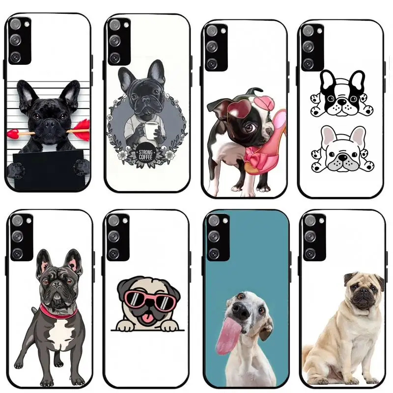 

Pug Dog French Bulldog Phone Case For Samsung Note 8 9 10 20 Case For Note10Pro 10lite 20ultra M20 M31 Funda Case