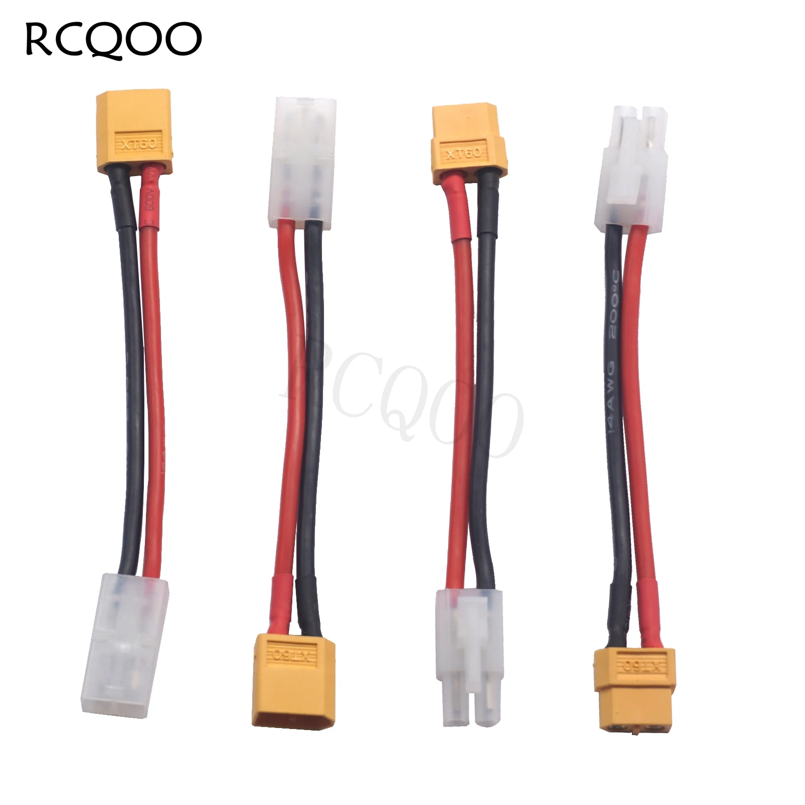 

2Pairs XT60 Connector to Big Tamiya Style Plug Male Female Adapter with 14AWG 10CM Silicone Wire for RC FPV Drone Car Truck