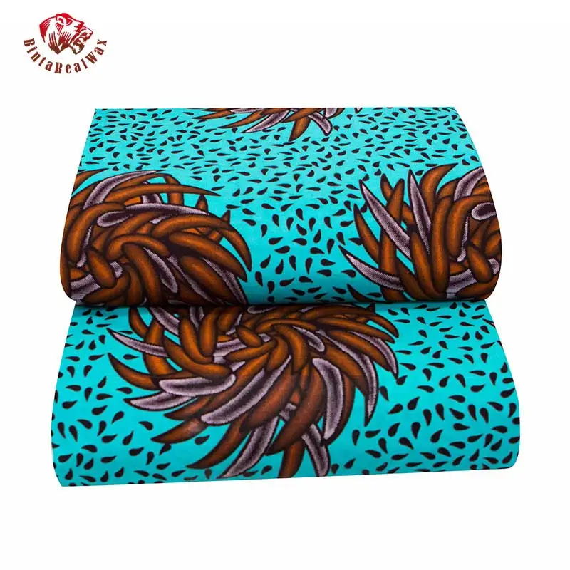 Африканская Вощеная хлопковая ткань 2022 африканская для осенней одежды Ткань 6