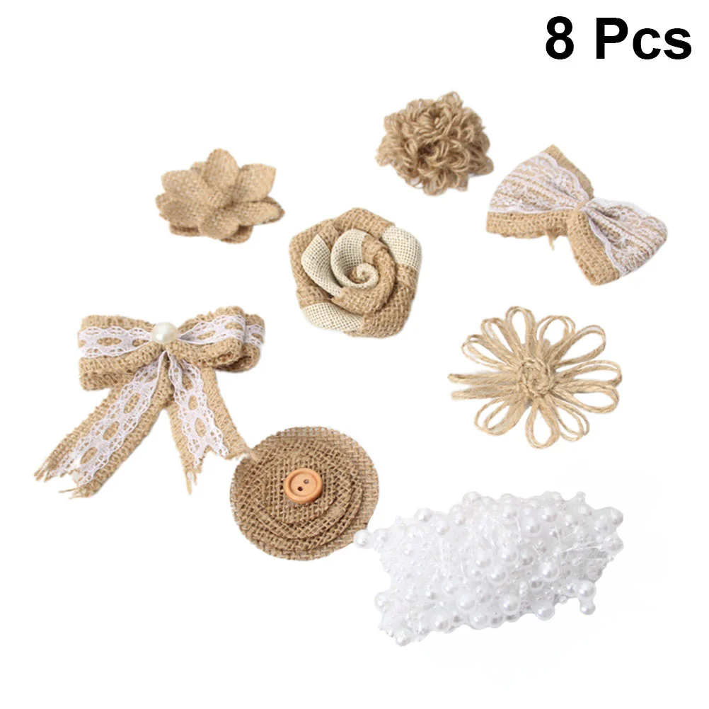 

Burlap Flower Flowers Tree Jute Rose Christmas Craft Hessian Decoration Ornament Sun Rustic Linen Party Favors Home decor