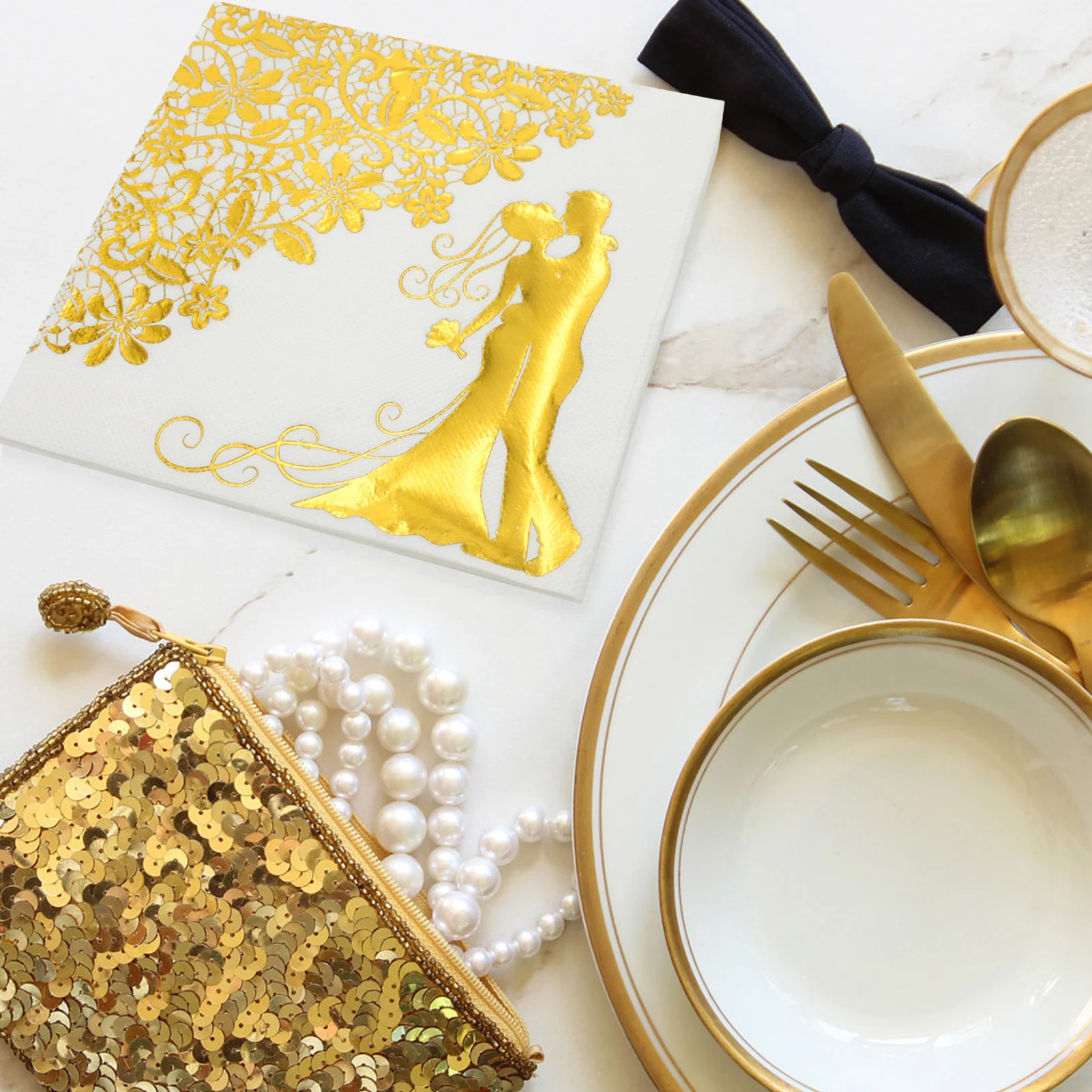 

Одноразовые бумажные салфетки для свадьбы, 20 листов