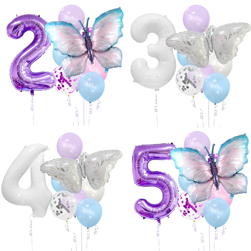 

Набор воздушных шаров в виде бабочки, 40 дюймов, розовые, синие