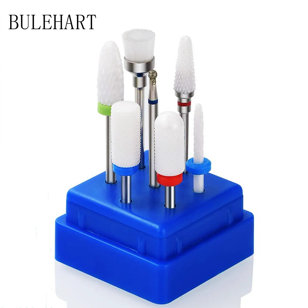 7 шт. керамический фреза для маникюра ногтей сверла электрической дрели