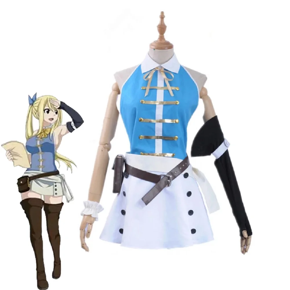 

Unisex Anime Cos FAIRY TAIL Lucy Heartfilia Cosplay Costumes Halloween Christmas Party Sets Uniform Suits