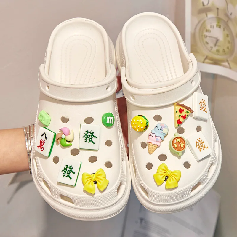 

2022 New Croc accessories Mahjong rich shoes flower decorative shoe buckle diy shoe accessories sandal patch accessories