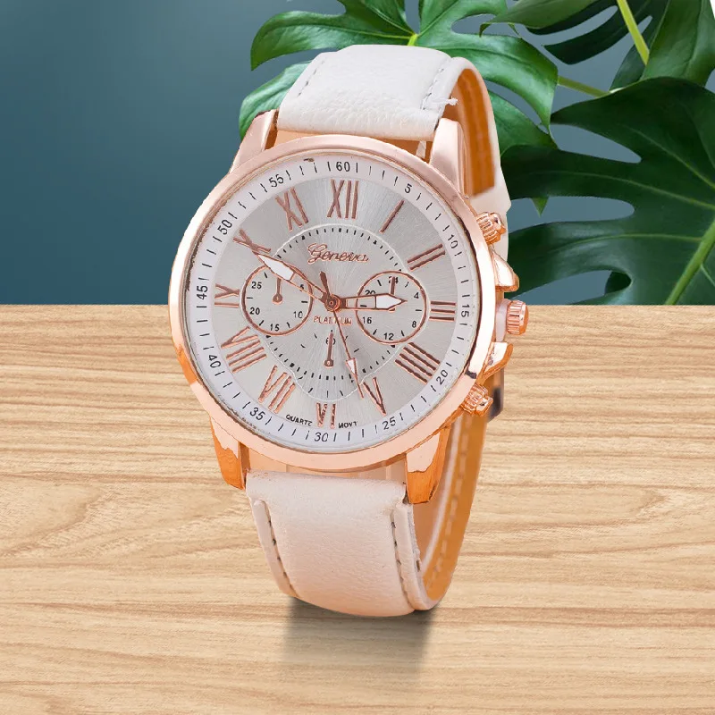 Двухслойные простые поясные часы для мужчин и женщин модные Универсальные