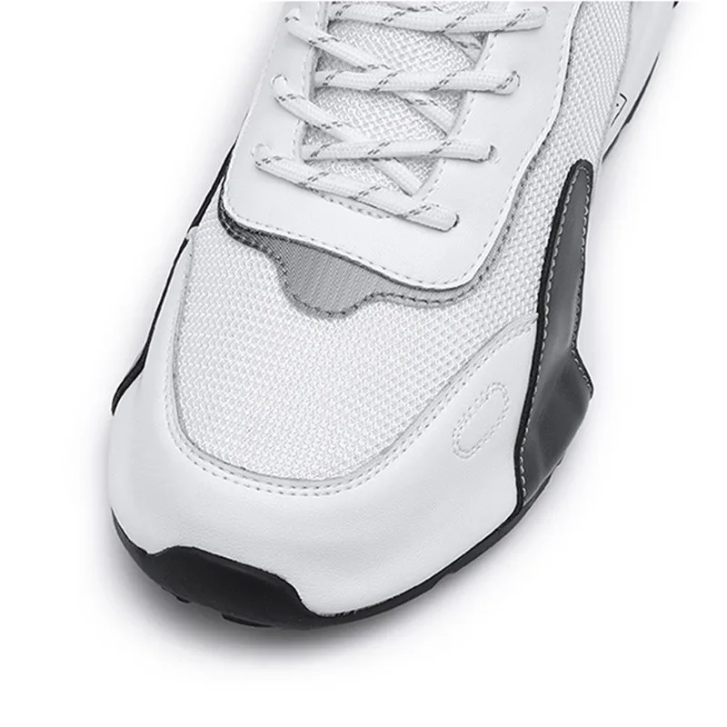 Кроссовки мужские из бычьей кожи дышащая Спортивная обувь для бега на шнуровке