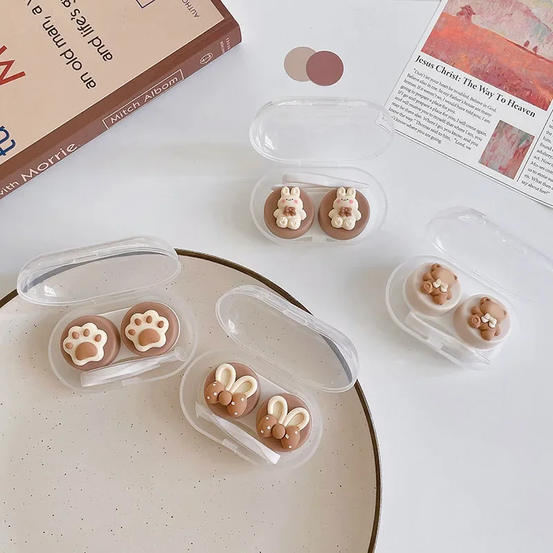 Милые маленькие разноцветные контакты для глаз девочек Женский дорожный