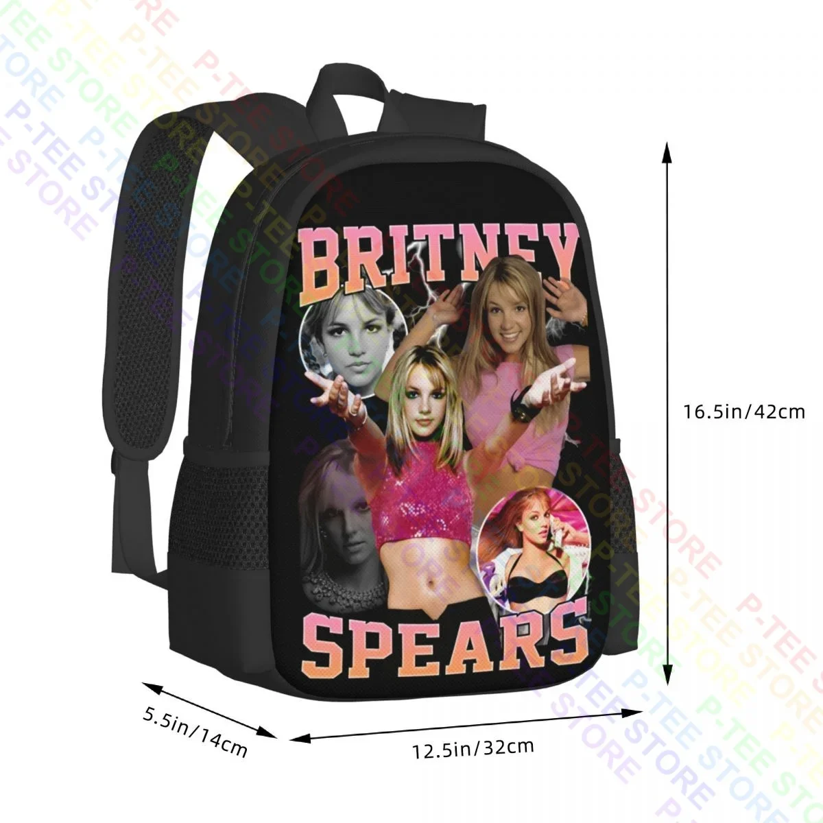 Бритни Спирс Упс Я проводит Рюкзак Большой вместимости с художественным принтом