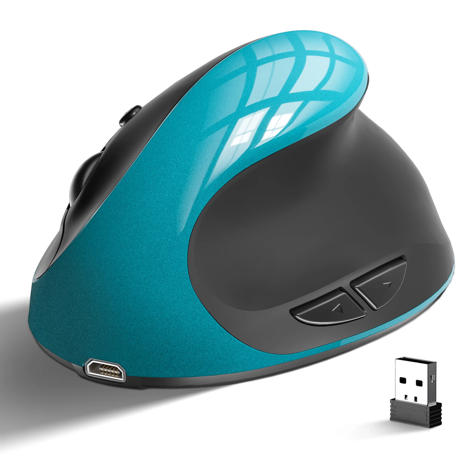

2.4G Wireless Mouse SGEYR Ergonomic Vertical Rechargeable Optical Ergonomic Mouse 3 Adjustable 800-1200-1600 DPI