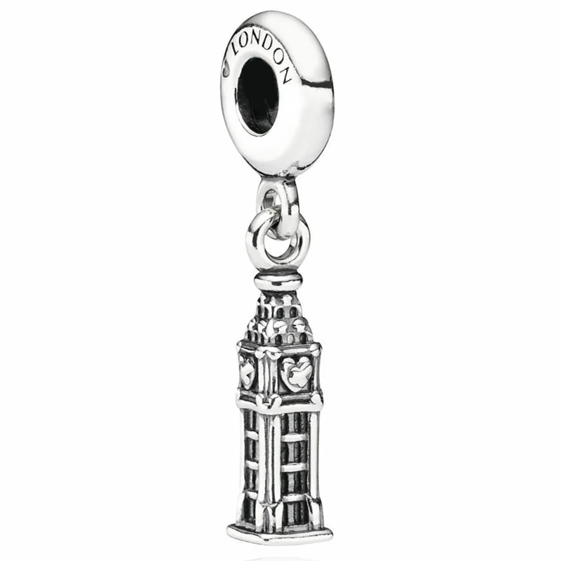 Original Vintage London Big Ben Pendant Bead Fit 925 Sterling Silver Charm Europe Bracelet Bangle Diy Jewelry