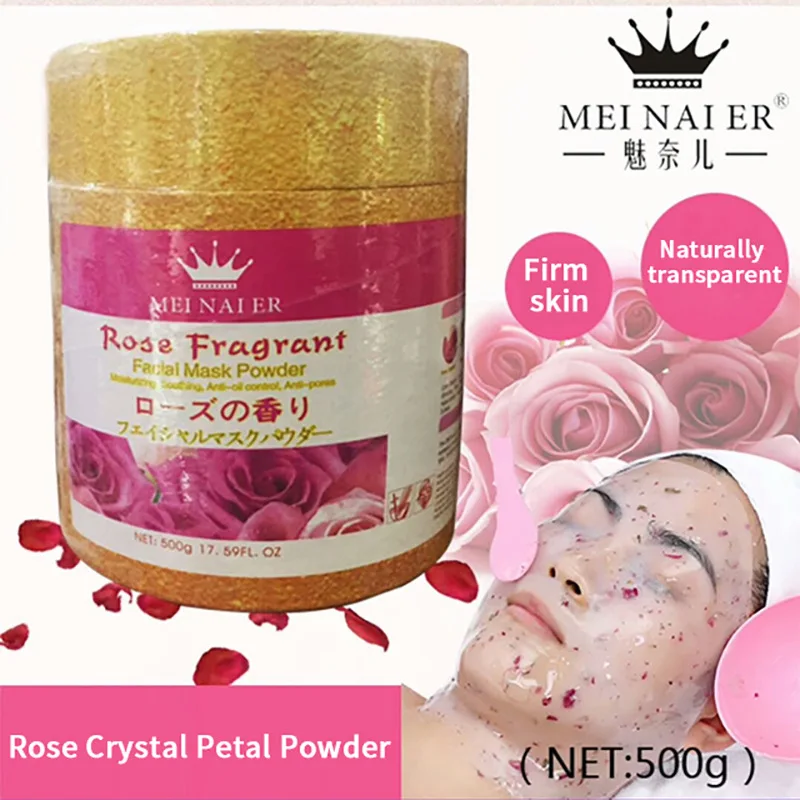 

500g Beauty salon skin care products crystal rose petal soft film powder moisturizing revitalizing skin mask powder