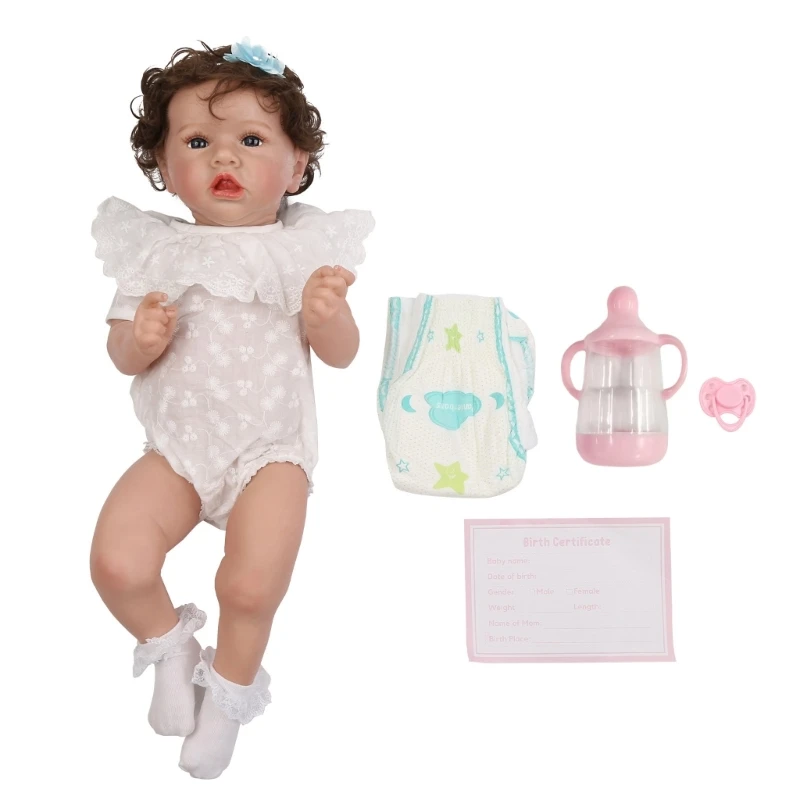 Детская кроватка для куклы милая девочка Infant детальная раскраска завершена f