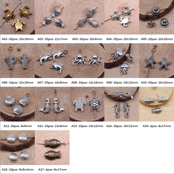 

Новое поступление, бусины с морскими животными для изготовления ювелирных изделий, фурнитура «сделай сам», подарок для рукоделия