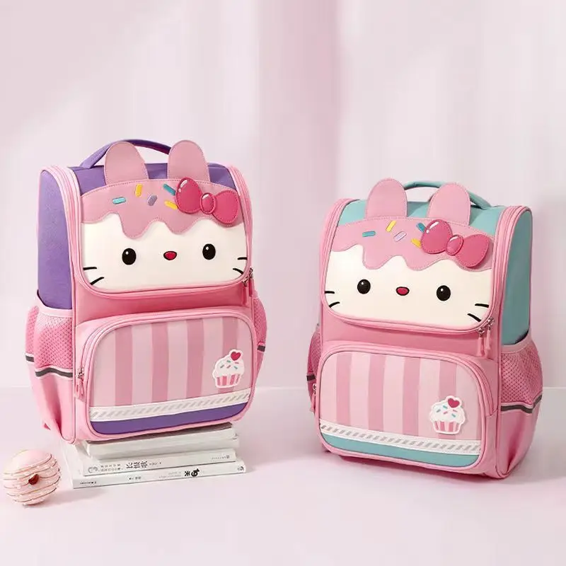 Schoolbag Girls' Primary School Student Lightweight Children's Backpack Hellokitty Sanrio Cartoon Large Capacity Waterproof