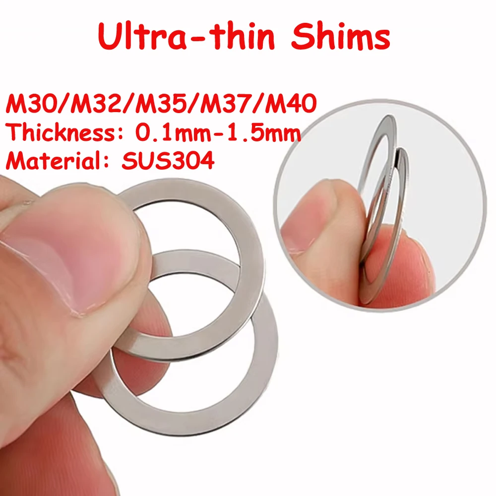 

Yiqianyuan M30 M32 M35 M37 M40 DIN988 SUS304 Регулировочные шайбы из нержавеющей стали Ультратонкие простые шайбы Плоские прокладки