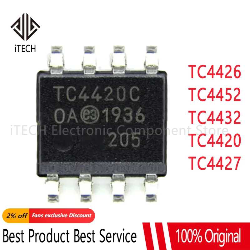 5 шт./партия, tc4427автоматические TC4427 TC4427AEOA TC4427COA TC4420EOA TC4420E TC4420 TC4420COA TC4432EOA TC4432COA TC4426EOA TC4452VOA