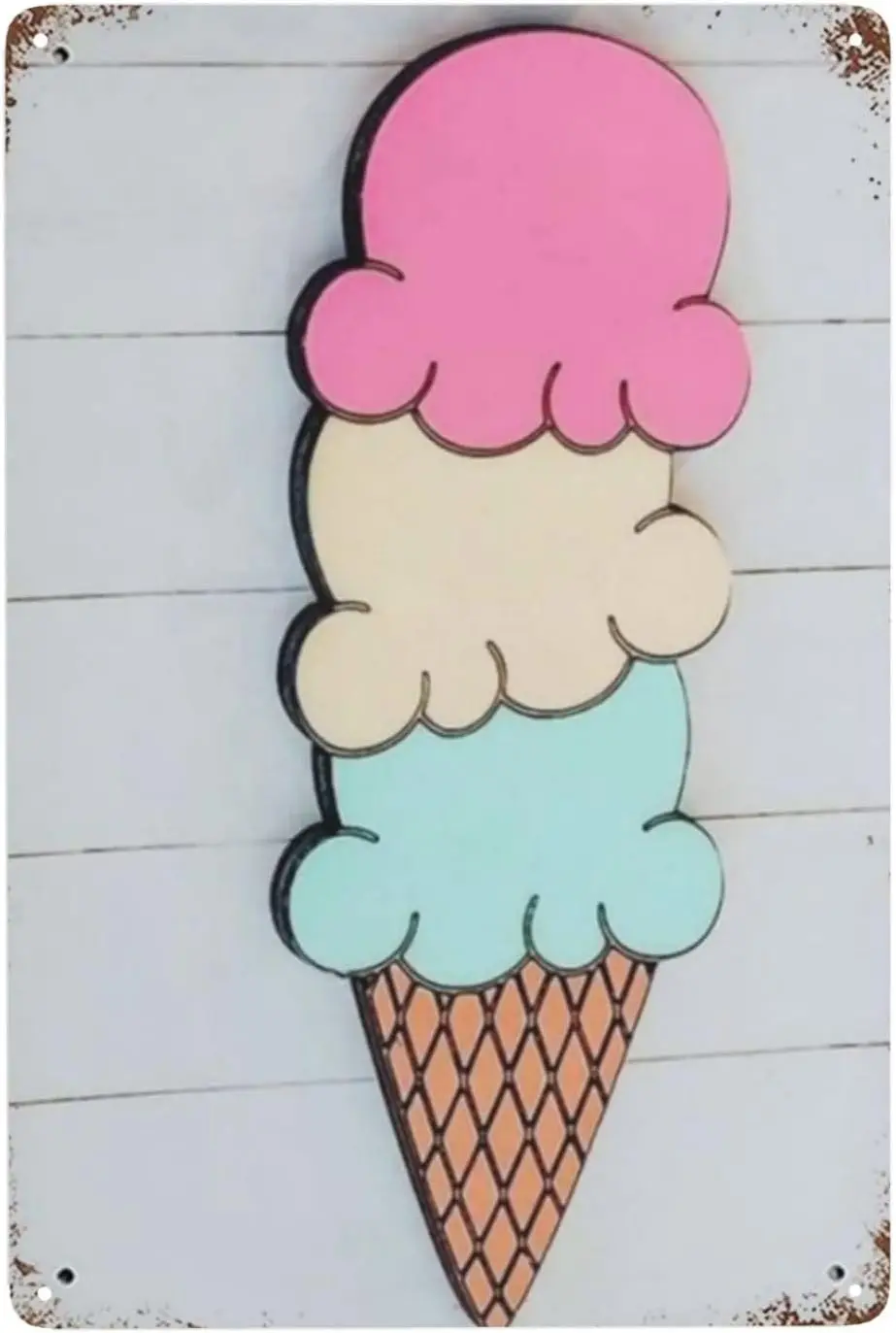 Vextrovia летний винтажный металлический знак конус мороженого декор для делового
