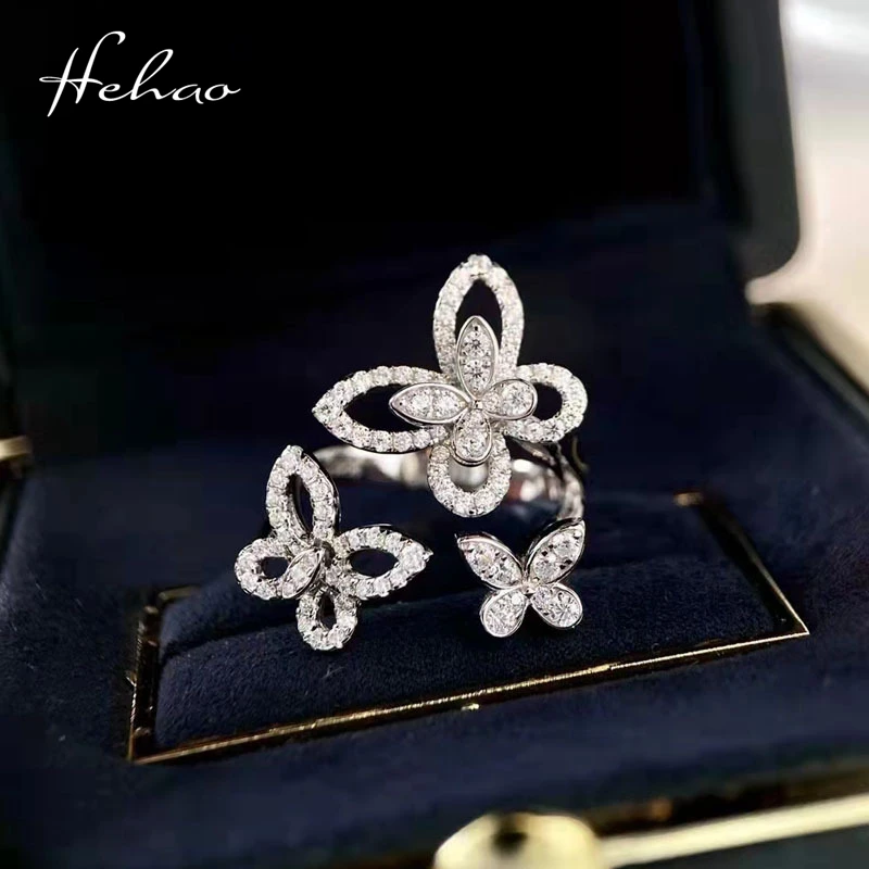 

Женское кольцо из серебра 100% пробы, с бабочкой