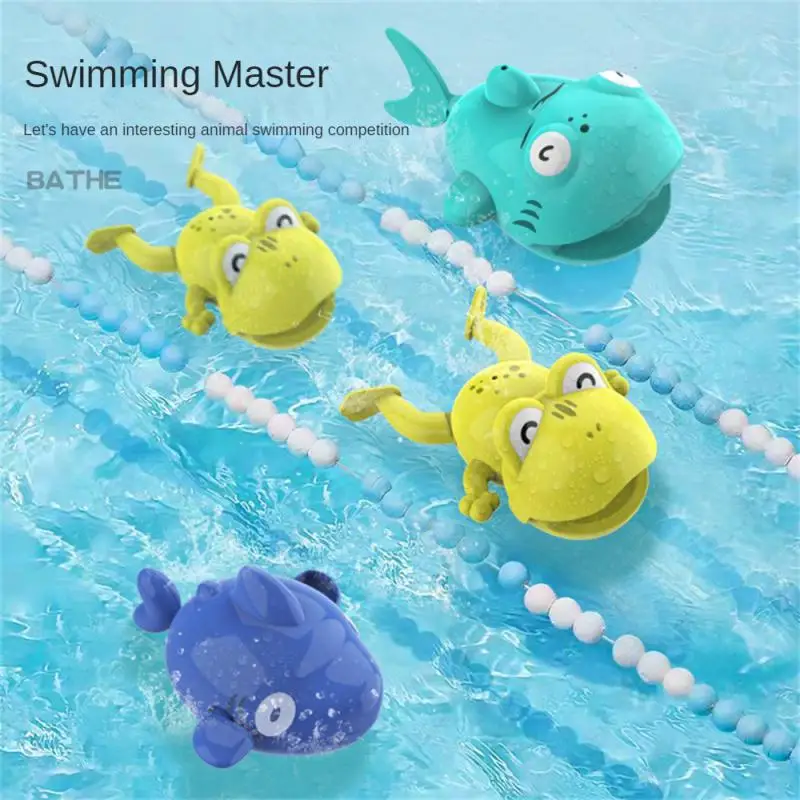 

Children's Bathroom Toys Cute Bath Toys Shark Frog Animals Classic Swimming Bathing Clockwork Baby Water Play Toys For Kids