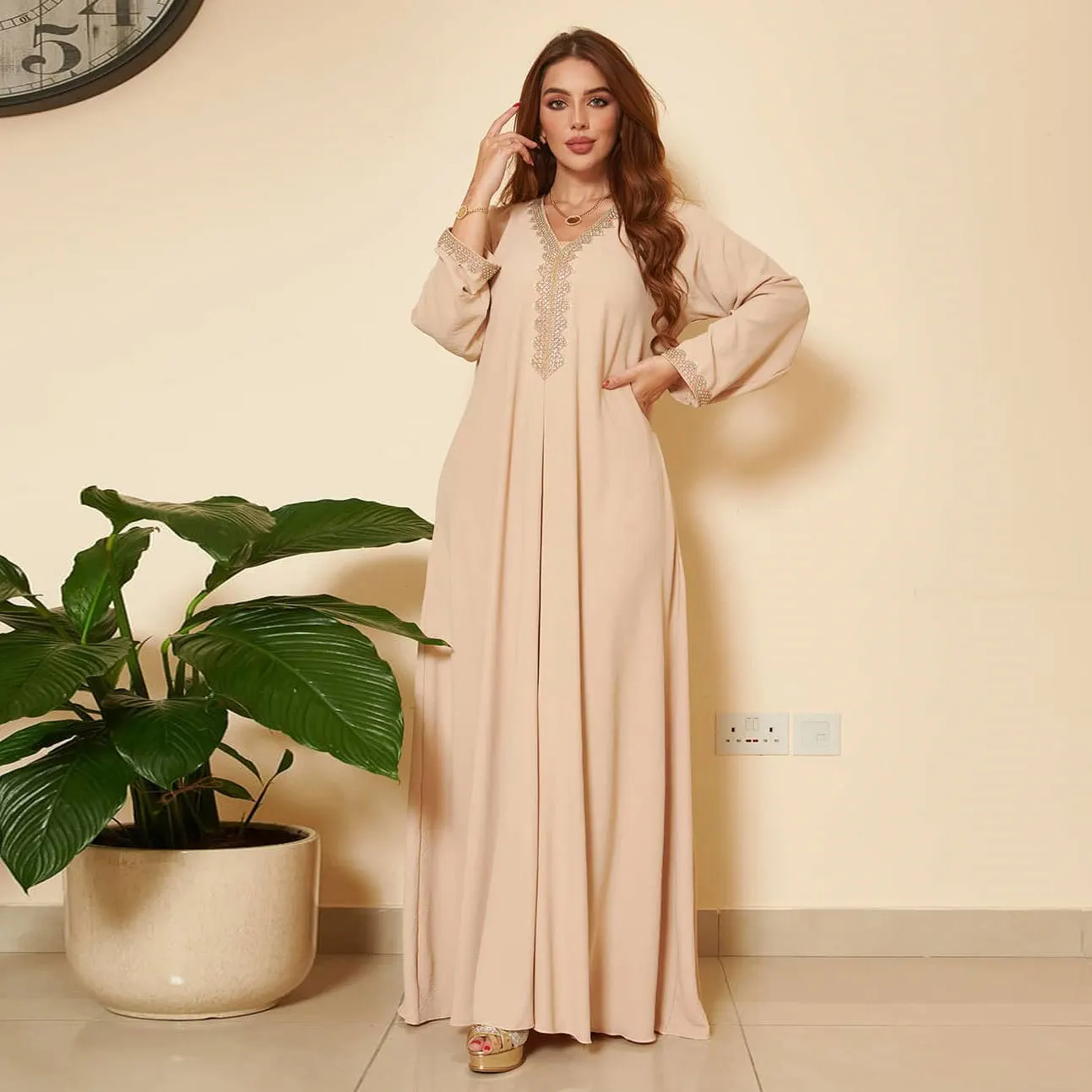 Eid Abayas for Women Turkish Dresses Jalabiya Muslim Dress Arabic Moroccan Kaftan Robe Musulmane Longue Elegant Islamic Clothing