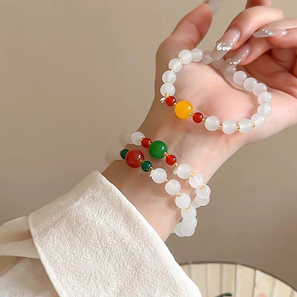 Браслет из нефритовых бусин в китайском стиле модные бусины на удачу желтые