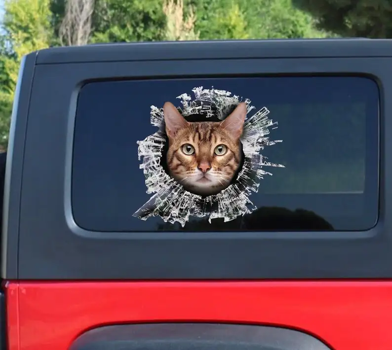 

Bengal cat window sticker, Bengal cat window decal, cat window sticker