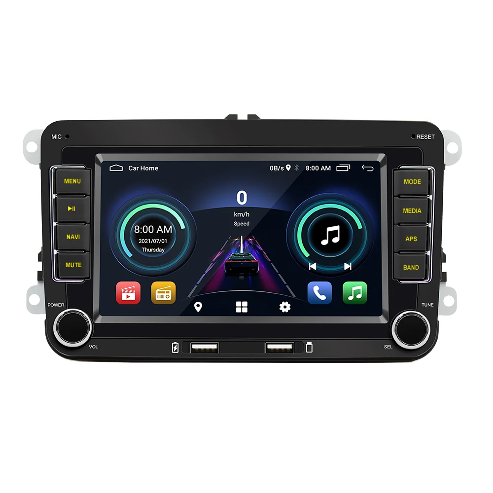 

Car Radio Stereo Multimedia Player Carplay Navigator DVD CD MP3 Player GPS Sat Navi BT Reverse Image For Passat Golf MK5 MK6