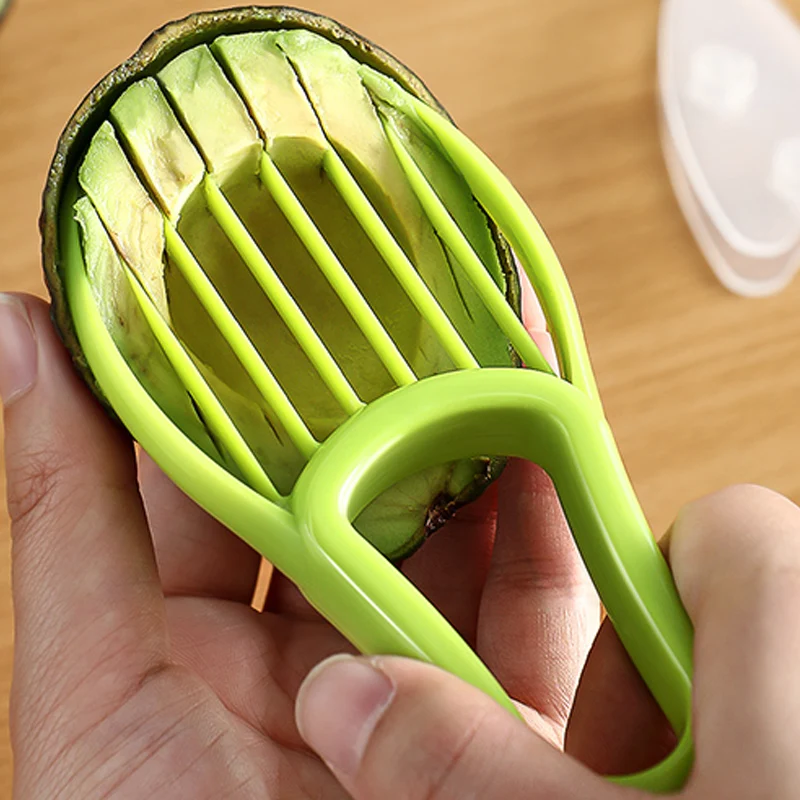 

3 In 1 Kiwi Avocado Slicer Peeler Shea Corer Butter Fruit Cutter Pulp Separator Tools Plastic Avocado Knife Kitchen Gadgets