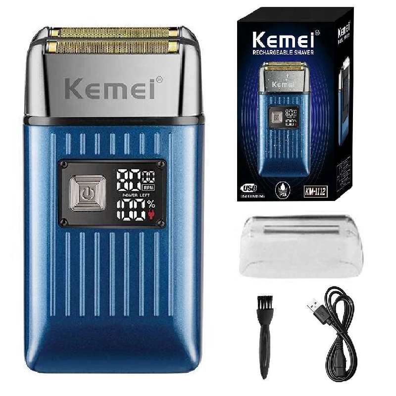For Men Hair&beard Electric Razor Balds Head Shaving Machine Finishing Fades Tool Km-1112