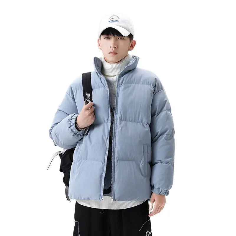 Couple Down Cotton Coat Winter New Korean Fashion Stand Collar Thickened Cotton Jacket