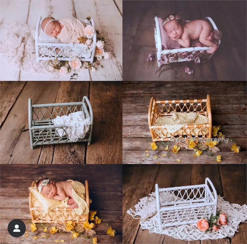 

Винтажная плетеная корзина из ротанга для мальчиков, реквизит для фотосъемки новорожденных, детская мебель для фотосъемки, аксессуары для ...