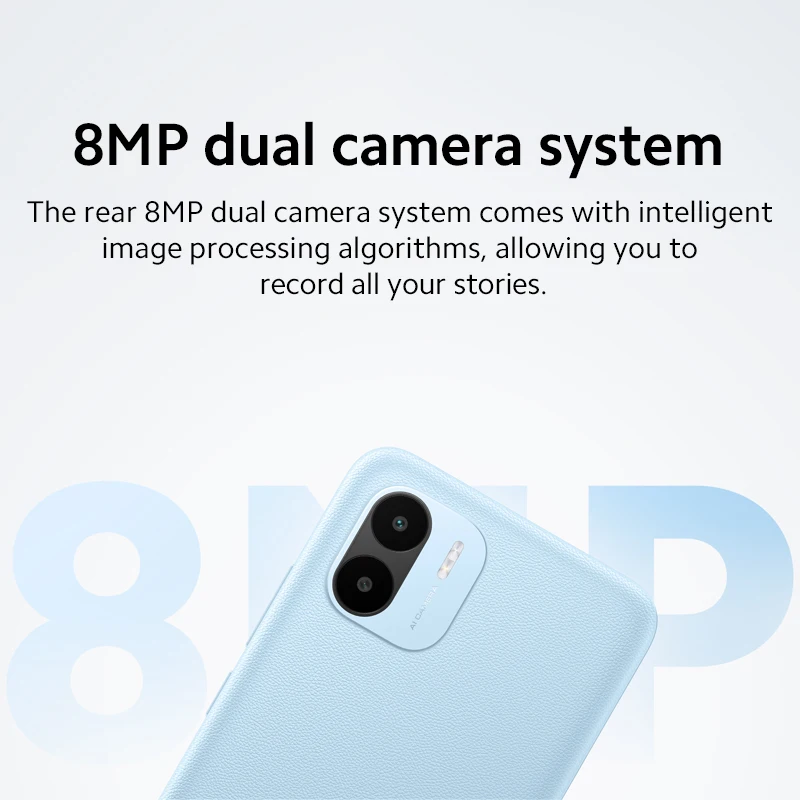 Najtaniej Wersja Globalna Xiaomi Redmi A1 Telefon Komórkowy MTK Helio A22 8MP Aparat 2GB + 32GB 5000mAh Bateria 10W Szybkie ładowanie 6.52 ''wyświetlacz
