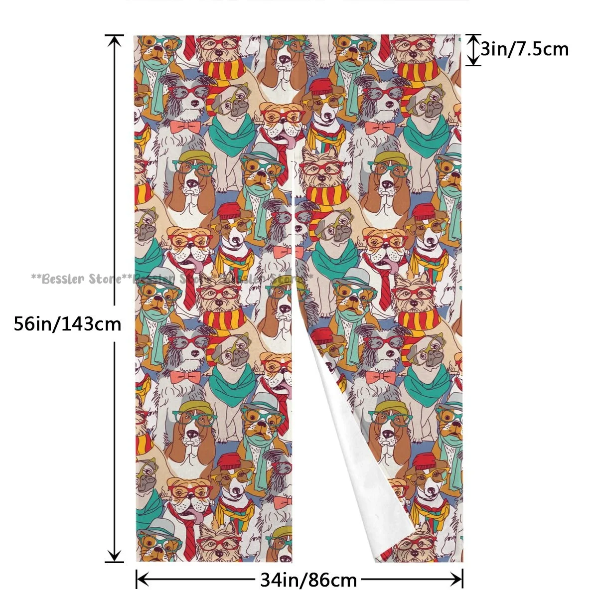 Рождественская занавеска с таксой